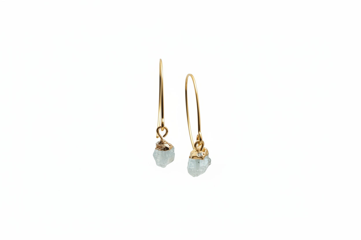 moonstone gold over silver earwire earrigs