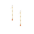 Hammered Bohemian, Geometric gold plated crystal Bohemian Earrings