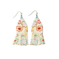 Delilah Poppies Beaded Fringe Earrings Multi - Sax Style