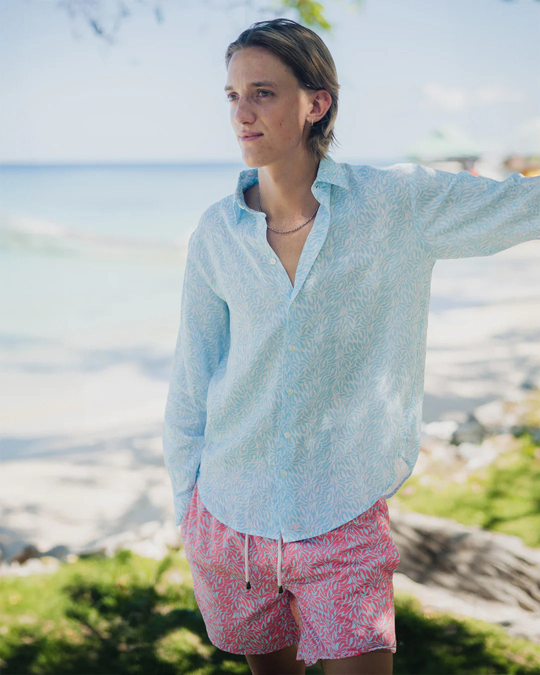Blue Linen Shirt Sealeaf