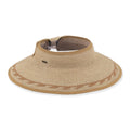 PAPER BRAID ROLL UP VISOR HAT