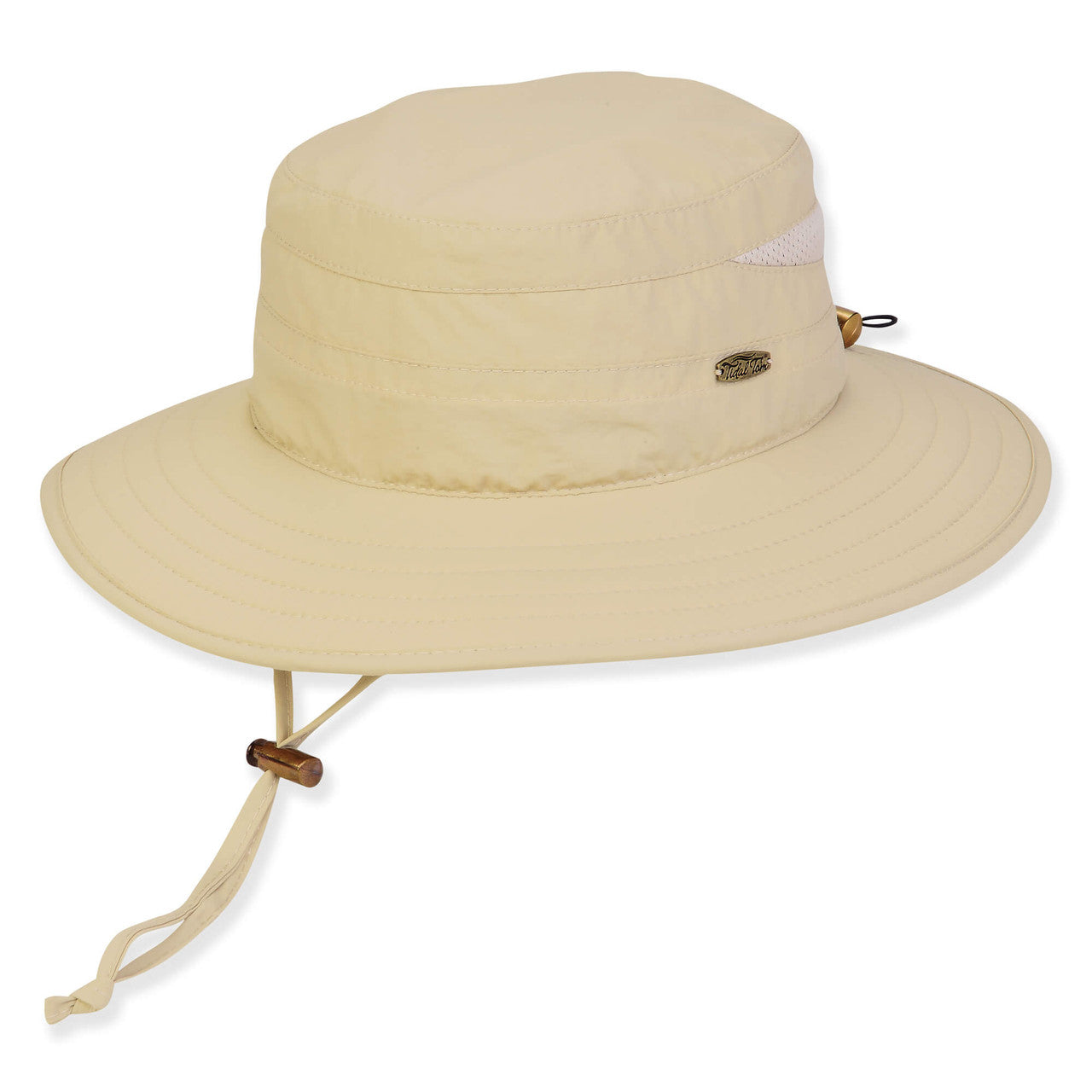 Men's Hats Beige and olive, Nylon Boonie, Brim 3" Tidal Tom