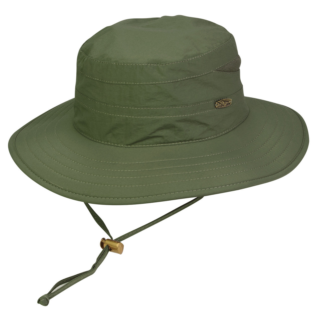 Men's Hats Beige and olive, Nylon Boonie, Brim 3" Tidal Tom