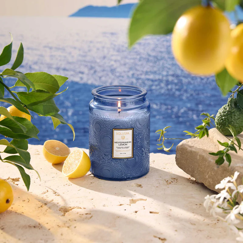 Mediterranean Lemon Large Jar Candle 180Z