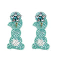 EARRINGS BUNNY AQUA