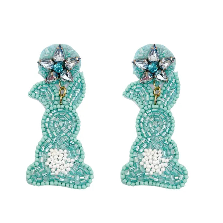 EARRINGS BUNNY AQUA