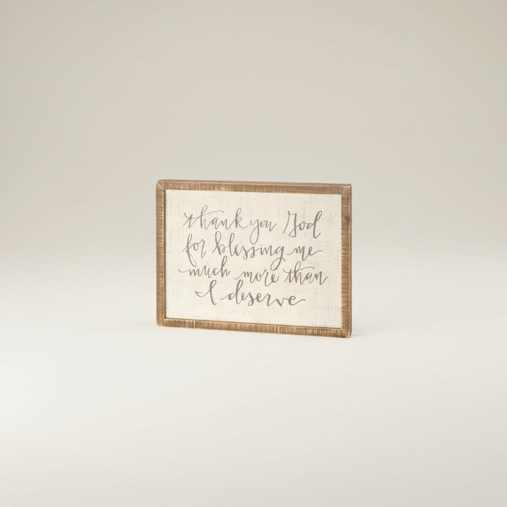 Inset Box Sign - Thank You God For Blessing Me