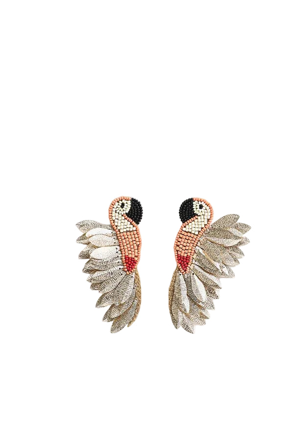 PEACHY PARROT EARRINGS