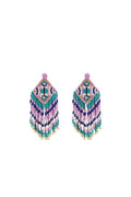 LUXE LILAC BEADED EARRINGS