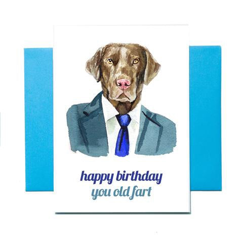 DOG Greeting card - Sax Style