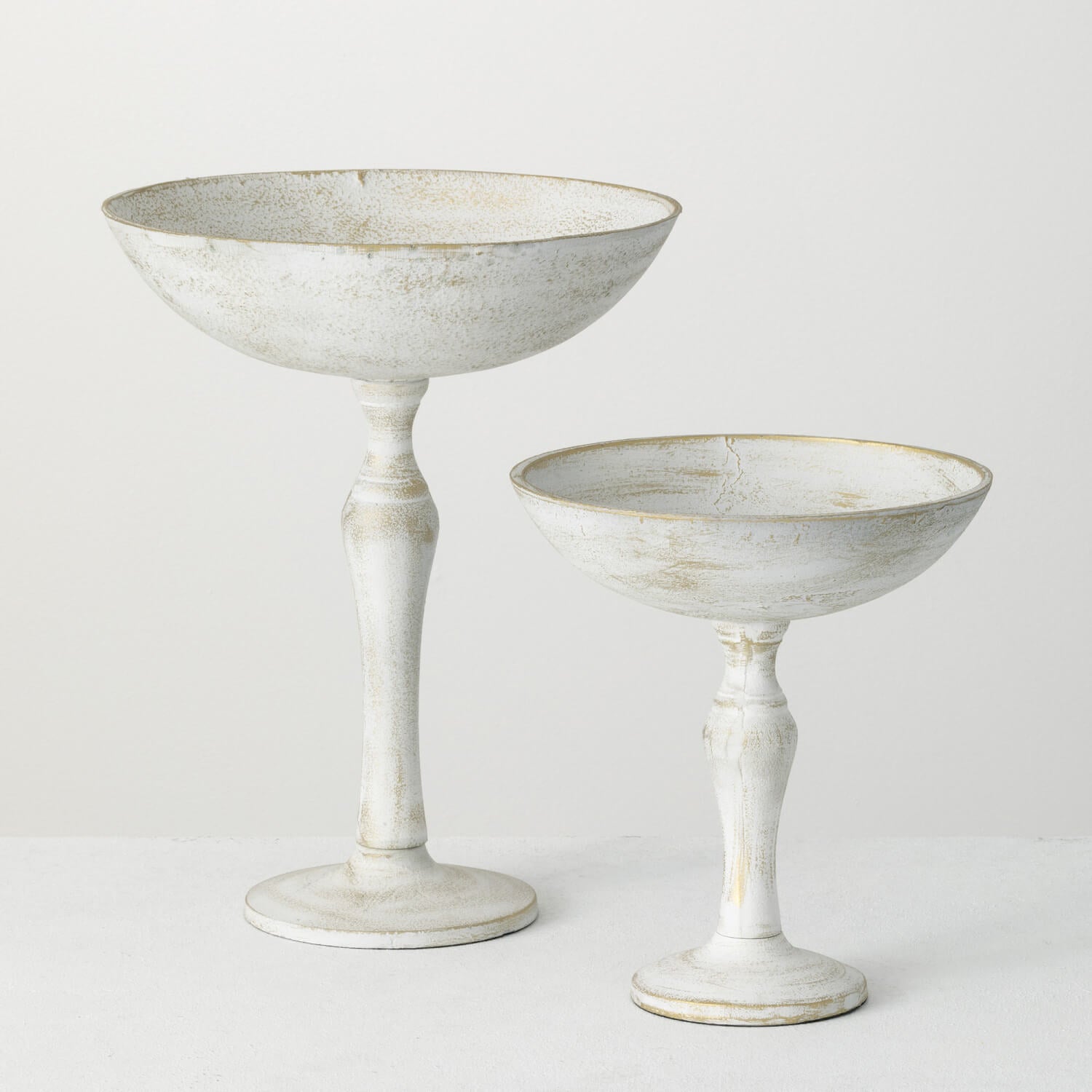 RUSTIC WHITE PEDESTALS